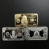 5 100 500 Dollars Gold Silver Plated Coin Set