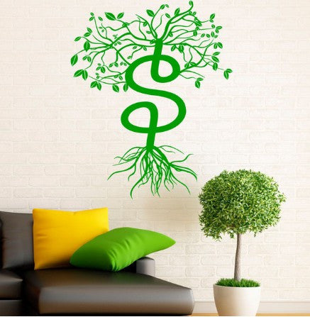 Creative Dollar Tree Money Sign Wall Stickers