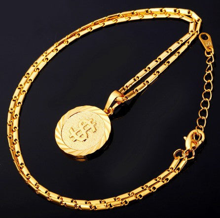 Dollar Coin Necklace Men