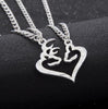 Kissing Broken Half Dollar Set Deer Hunting Jewelry